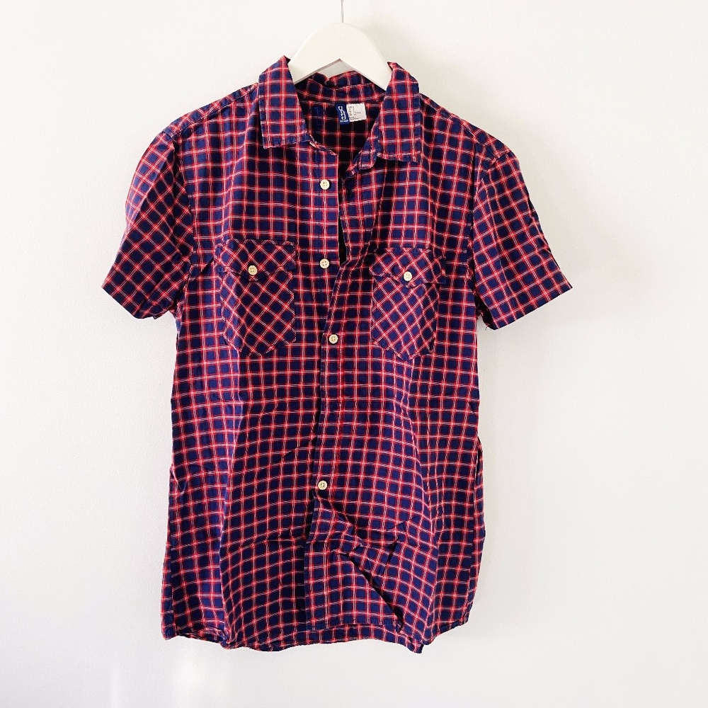 H&M | Plaid Short Sleeve Shirt